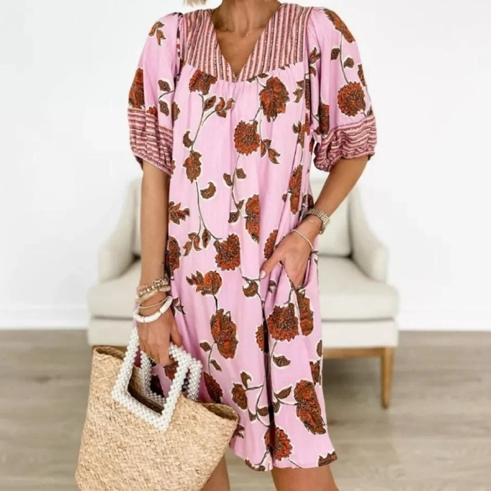 Knox Rose Cotton Blend Floral Mini Dress - Picture 3 of 8